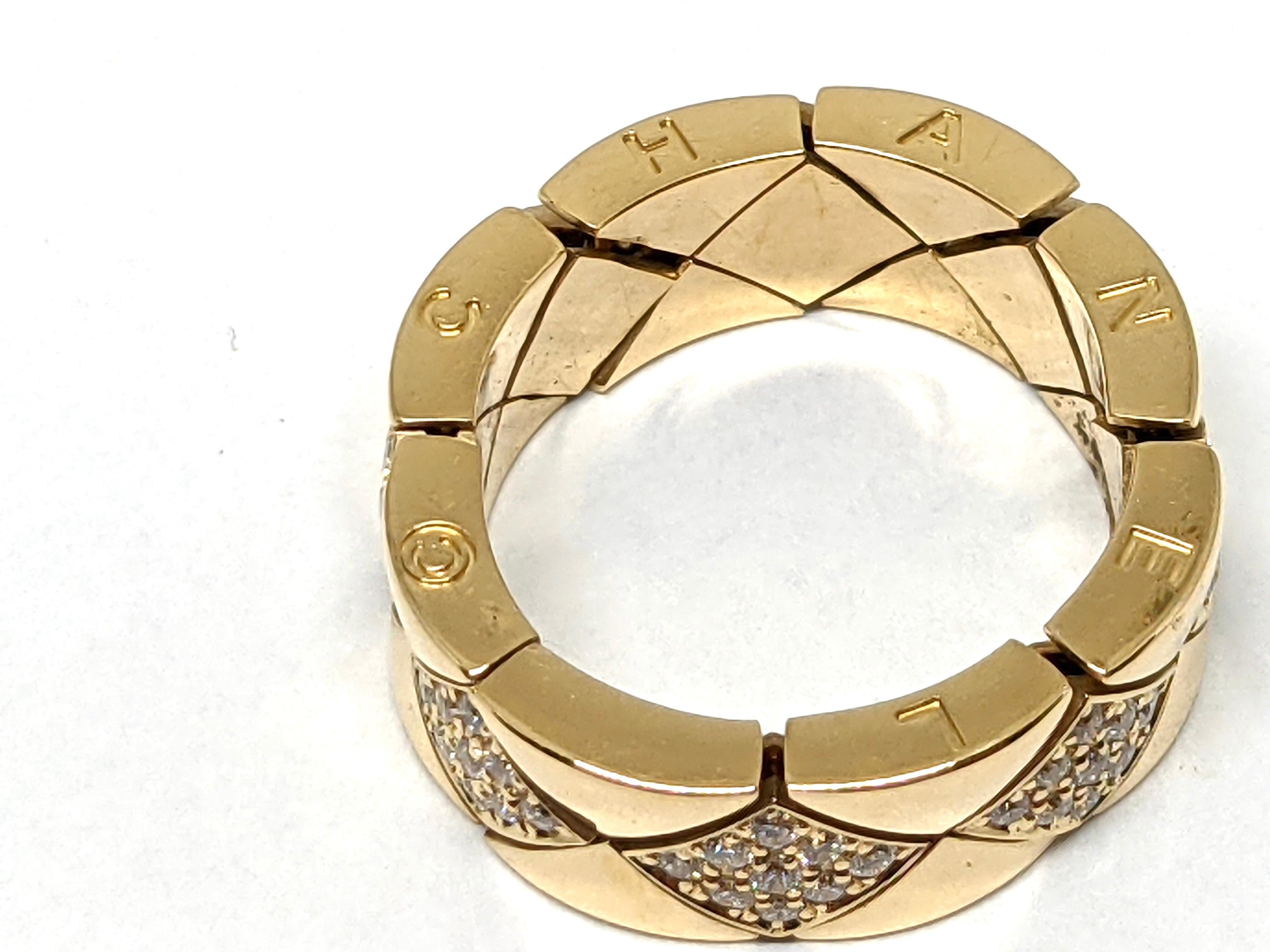 Chanel Diamond Ring Yellow Gold 2