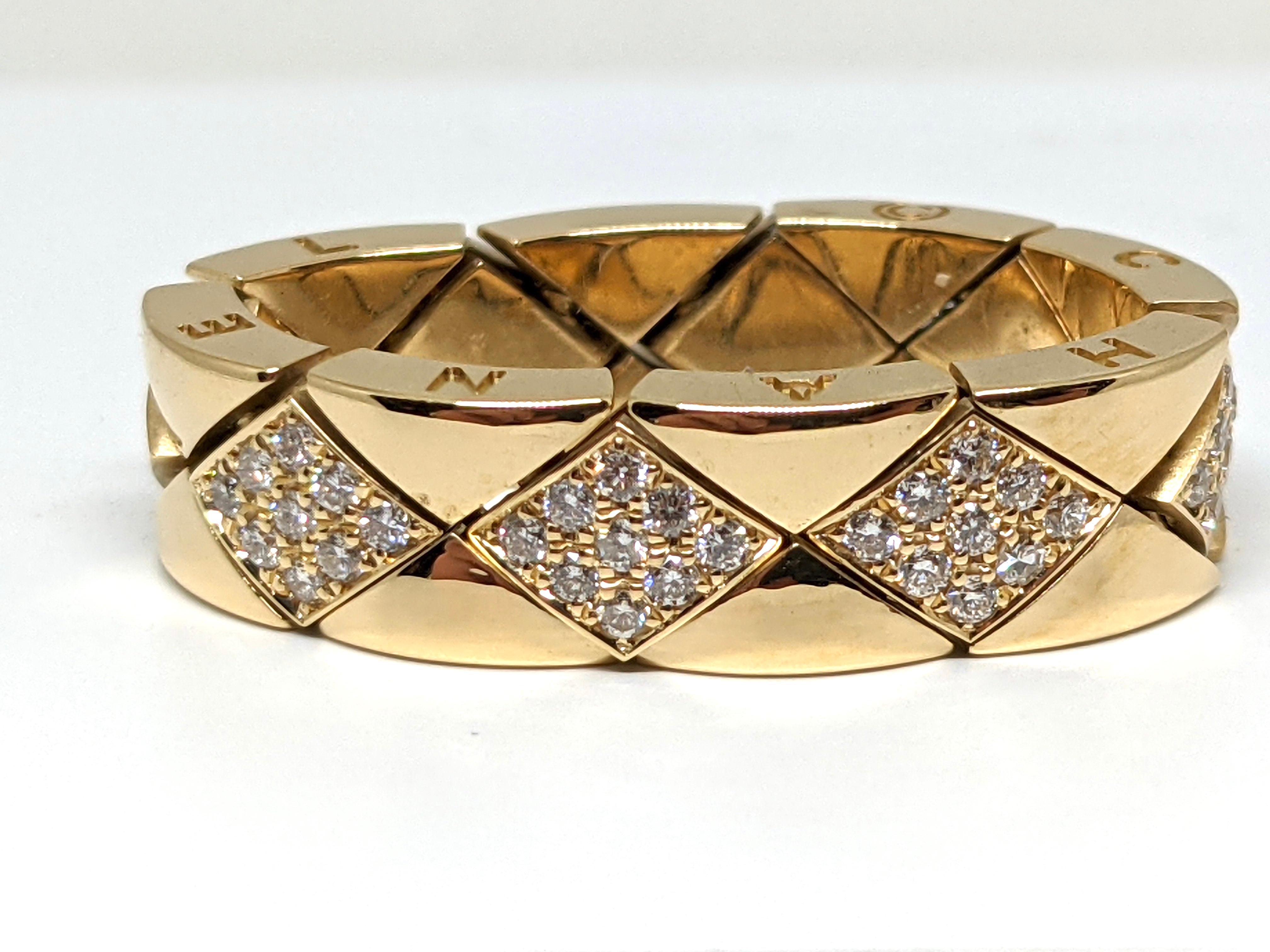 Chanel Diamond Ring Yellow Gold 3