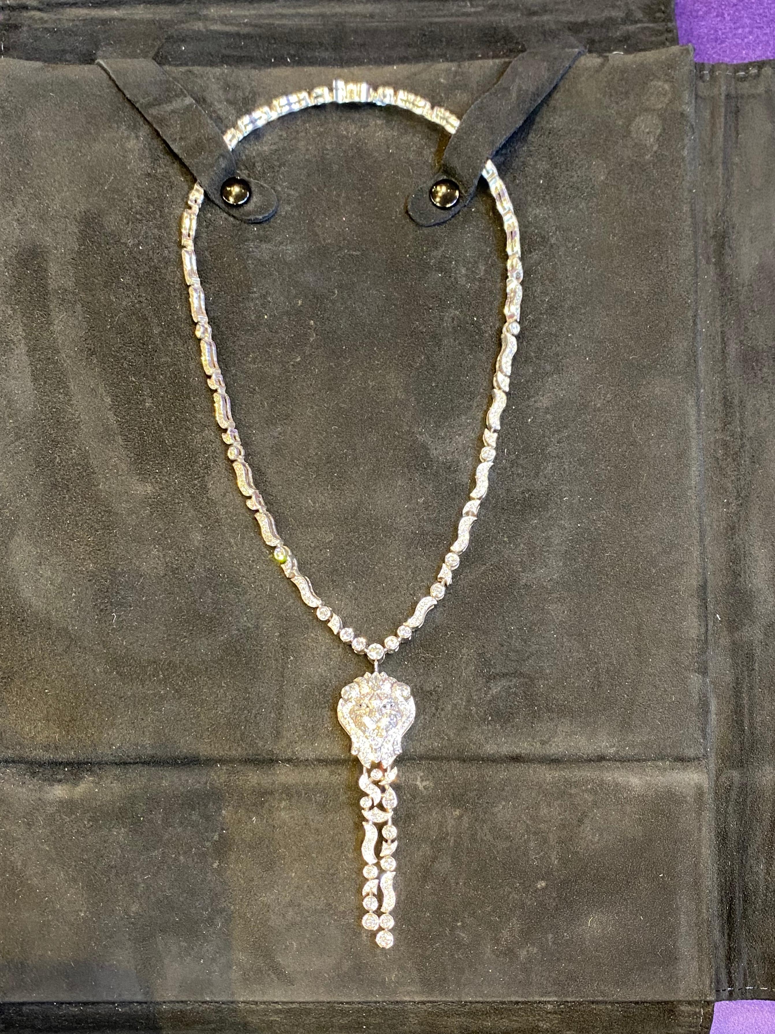 Chanel Diamond Sous le Signe du Lion Necklace & Cuff Bracelet Set 9
