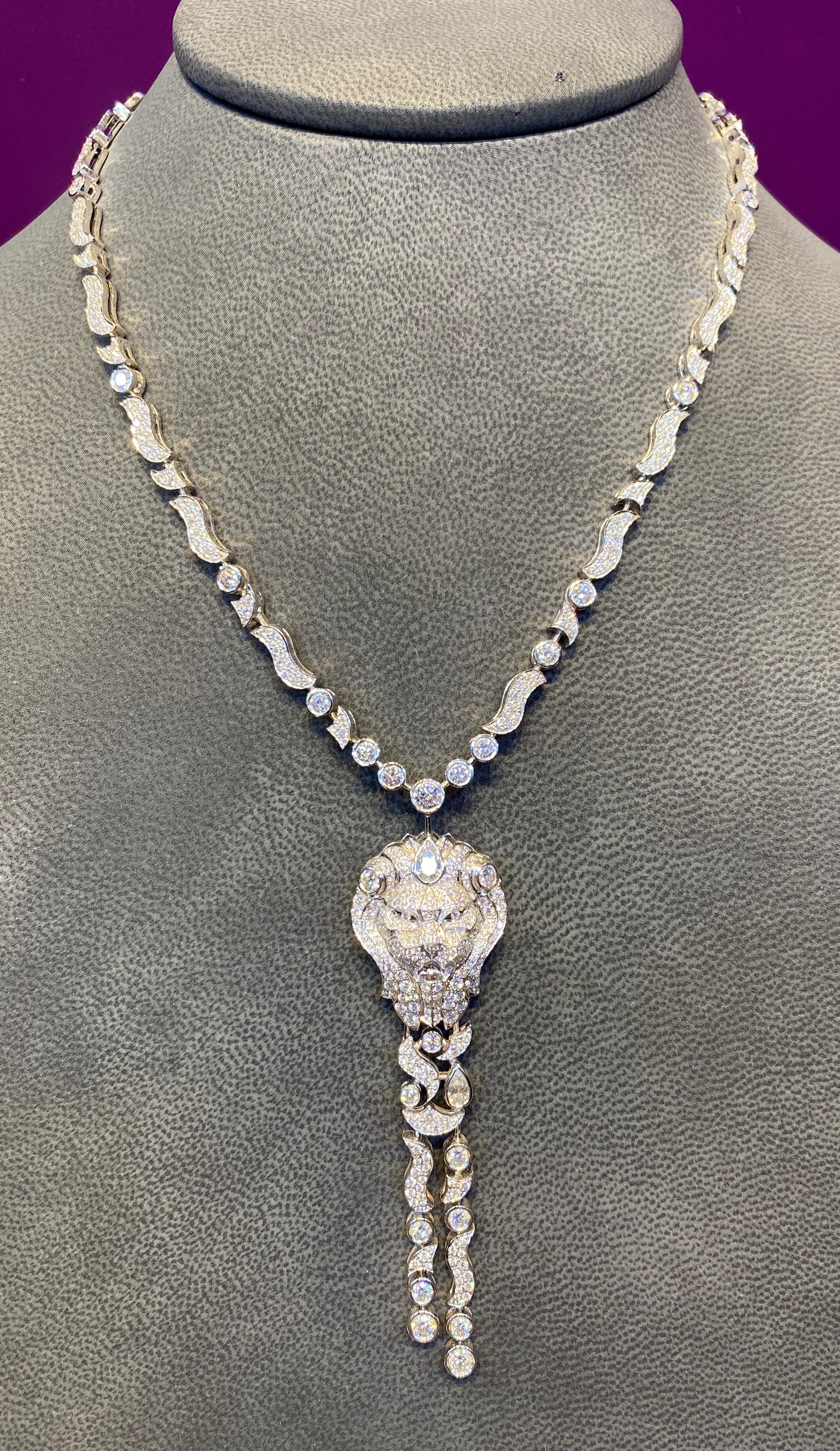 Women's Chanel Diamond Sous le Signe du Lion Necklace & Cuff Bracelet Set