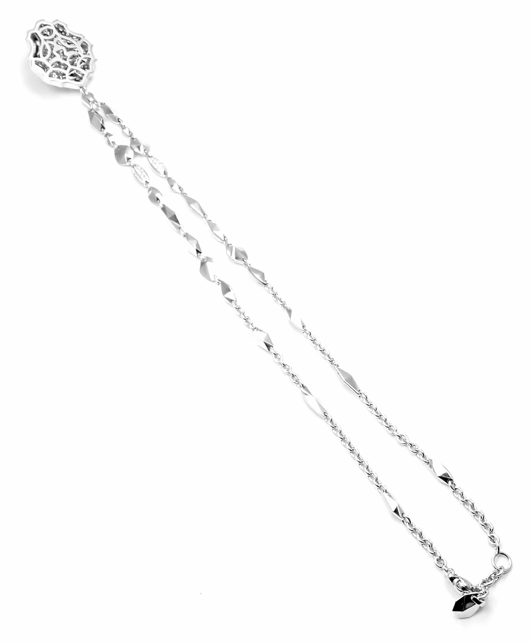 Chanel Diamond Sous Le Signe du Lion White Gold Pendant Necklace 4