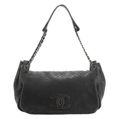 Chanel Diamond Stitch Accordion Flap Quilted Calfskin Medium