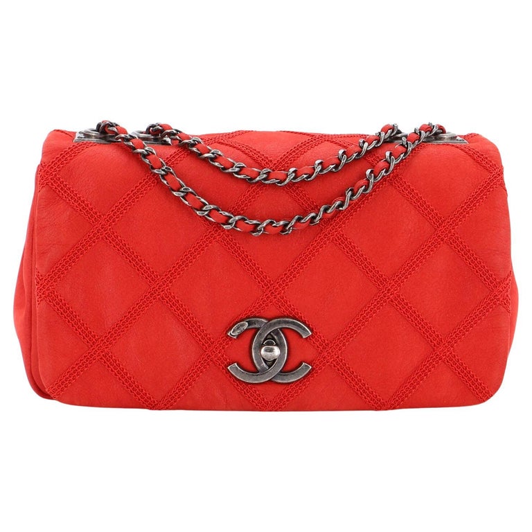 Chanel Diamond Stitch Chain Flap Bag Quilted Iridescent Calfskin Small