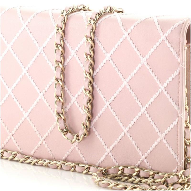 Chanel Diamond Stitch Wallet on Chain Calfskin In Good Condition In NY, NY