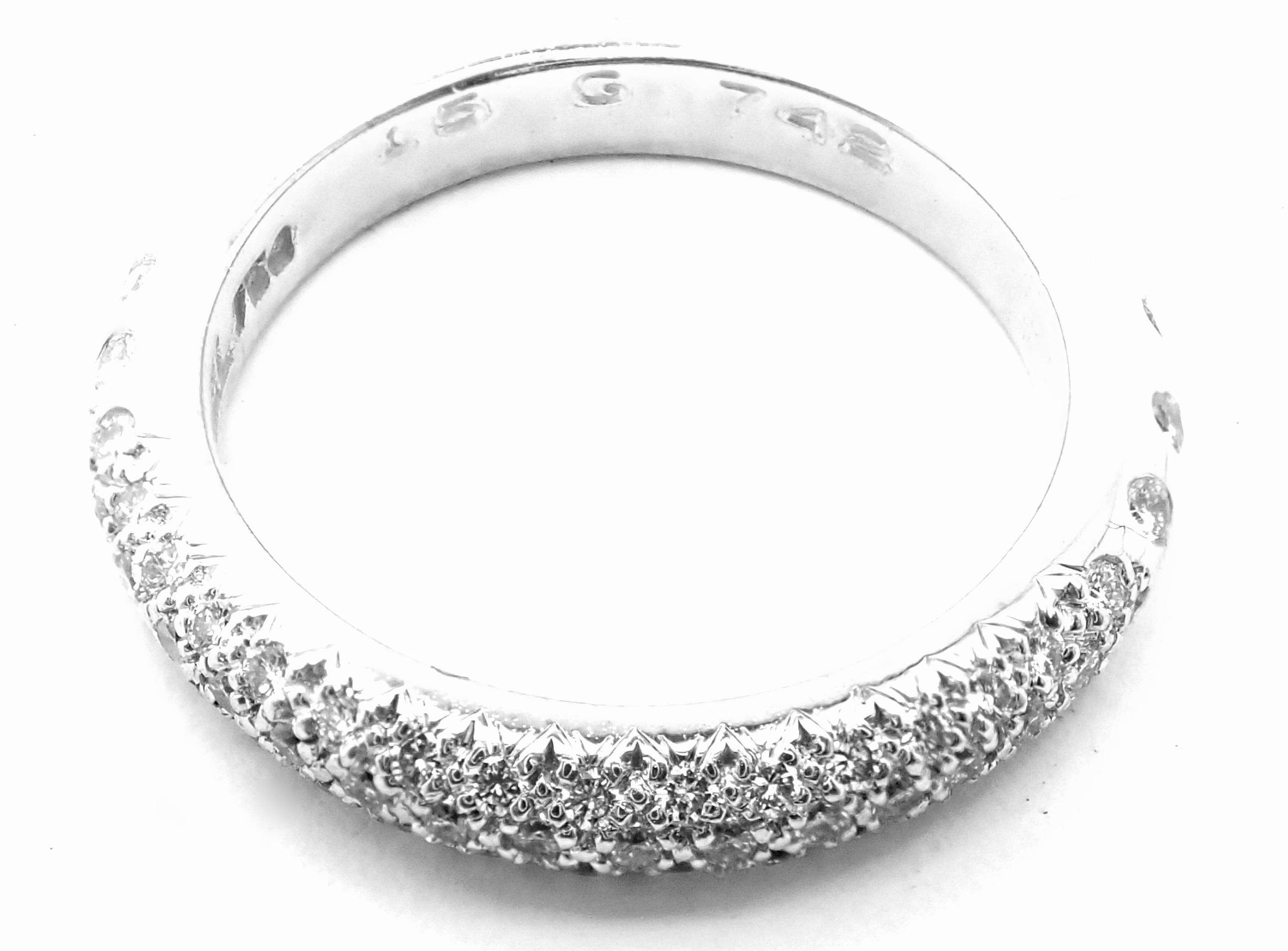 Chanel Diamond White Gold Band Ring For Sale 2