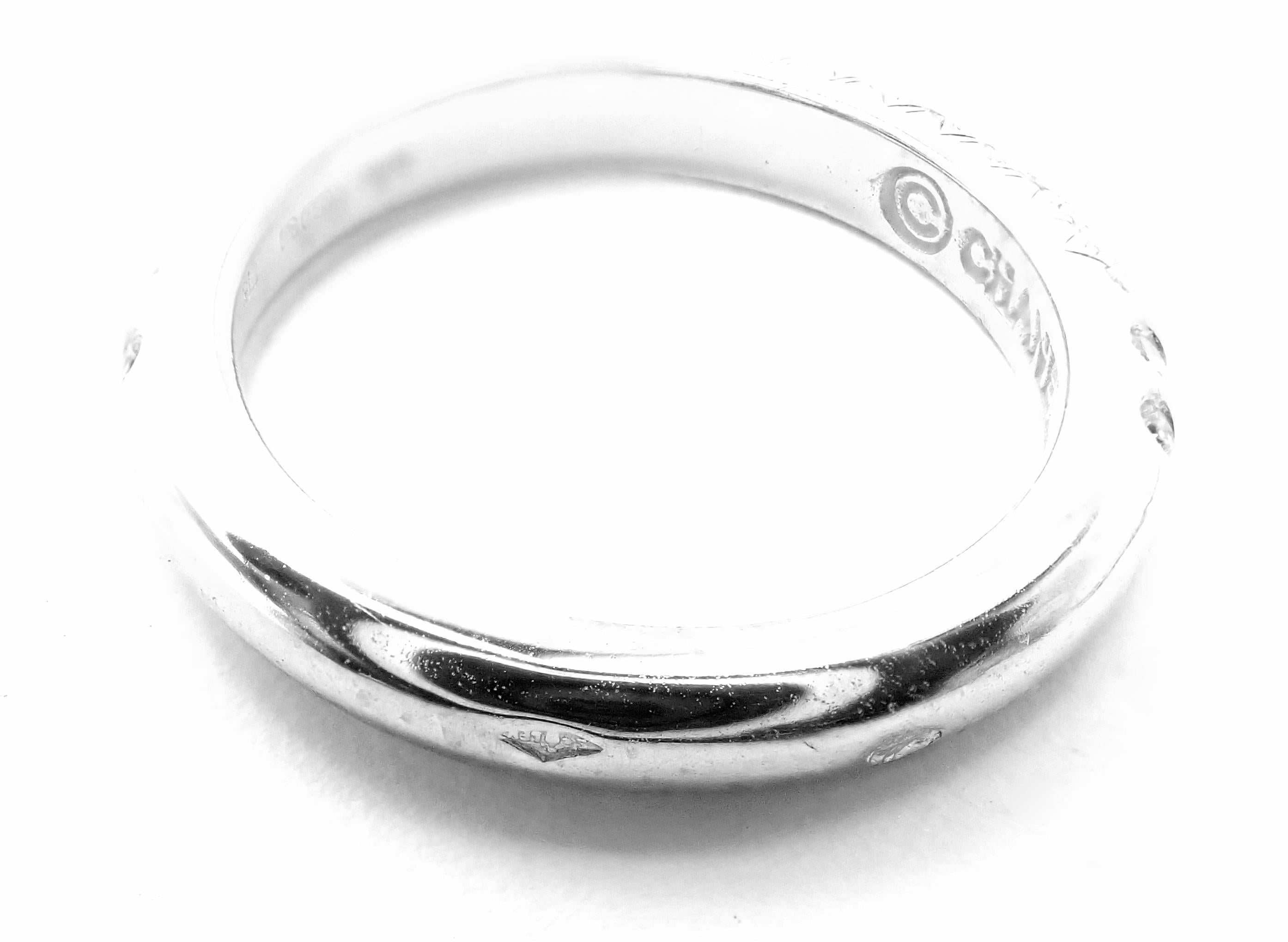 Chanel Diamond White Gold Band Ring For Sale 1