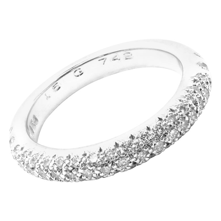 Chanel Flexible Ultra Ring White Ceramic & Diamonds Large Version 18 Karat  Gold
