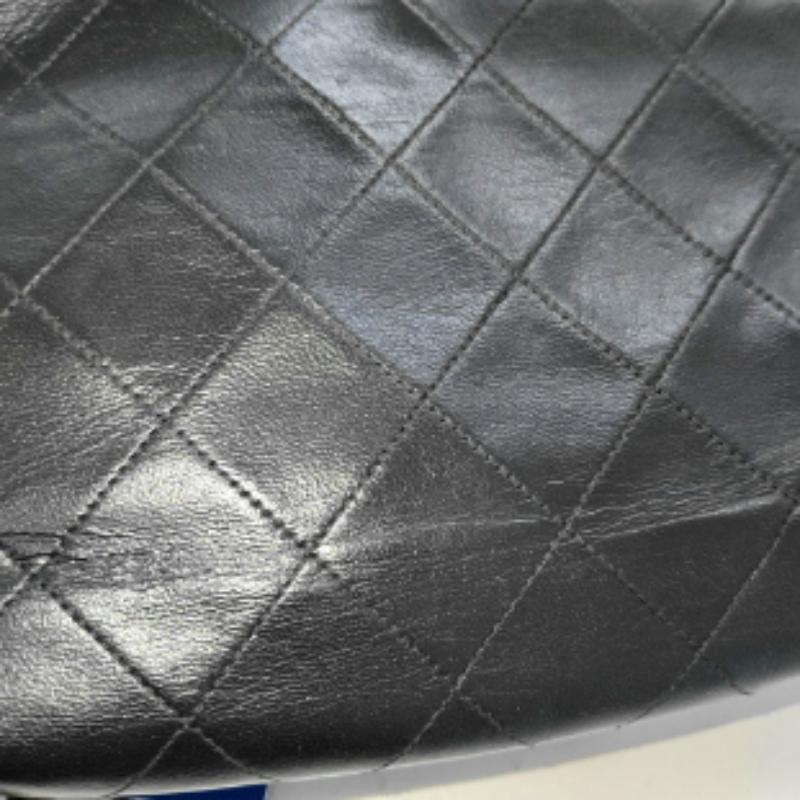 Chanel Diana CC Flap Bag Medium Vintage Black Lambskin Leather with 24k Gold HW 10