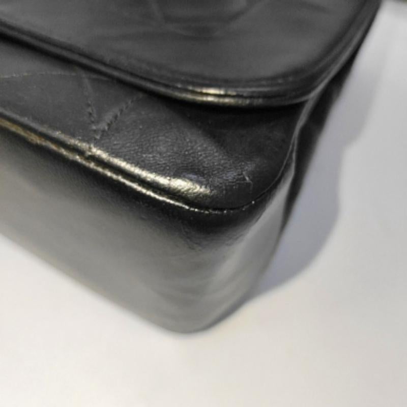 Chanel Diana CC Flap Bag Medium Vintage Black Lambskin Leather with 24k Gold HW 11