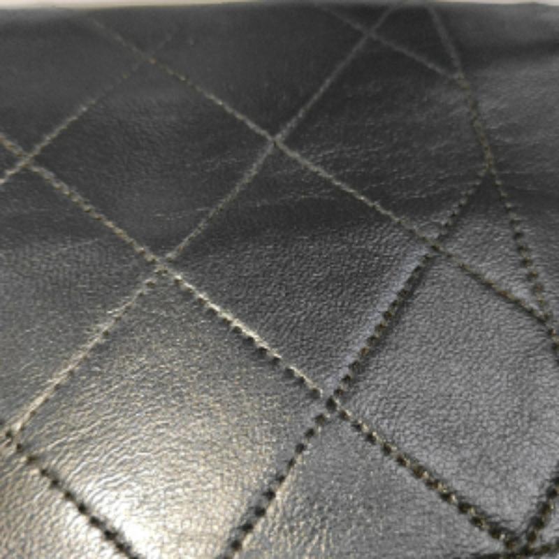 Chanel Diana CC Flap Bag Medium Vintage Black Lambskin Leather with 24k Gold HW 1