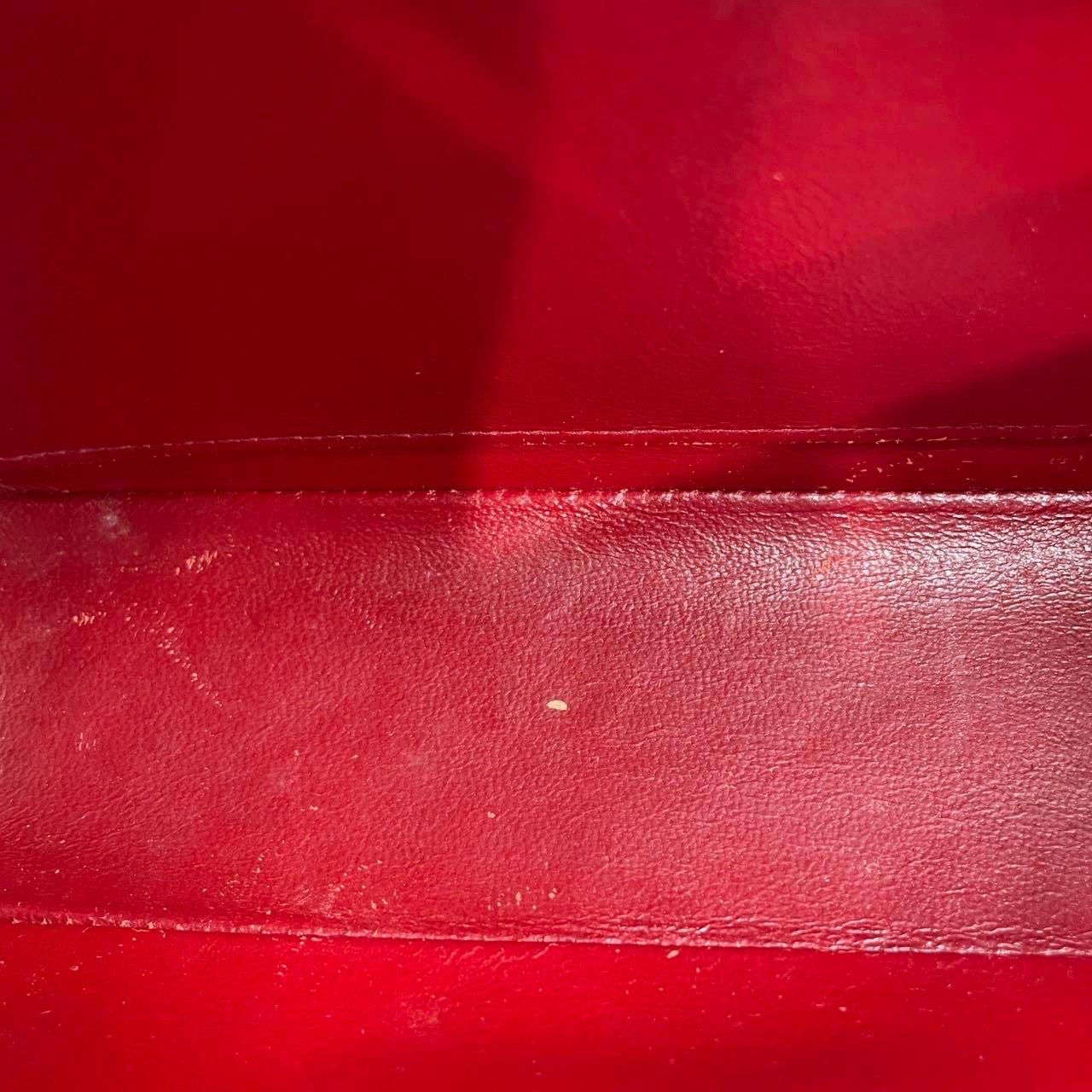 Chanel Diana CC Flap Bag Small Vintage Red Lambskin Leather with 24k Gold HW, 19 6