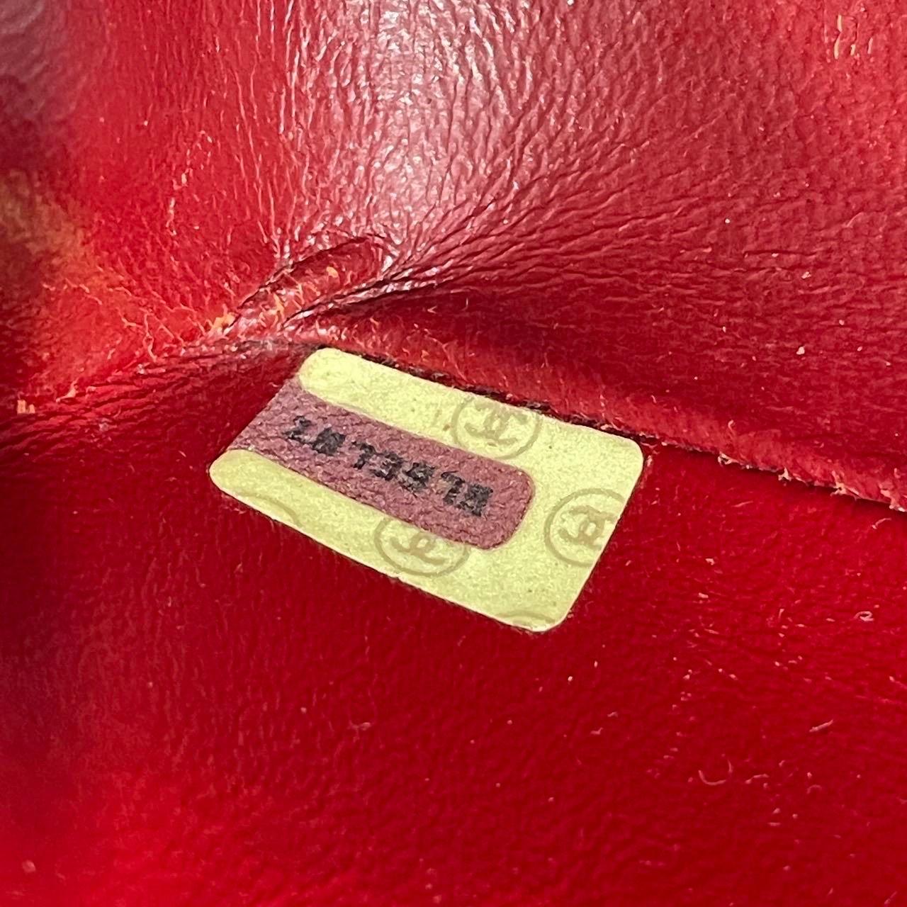Women's Chanel Diana CC Flap Bag Small Vintage Red Lambskin Leather with 24k Gold HW, 19