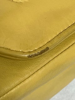 Chanel Diana CC Flap Bag Small Vintage Yellow Lambskin Leather with 24k Gold HW