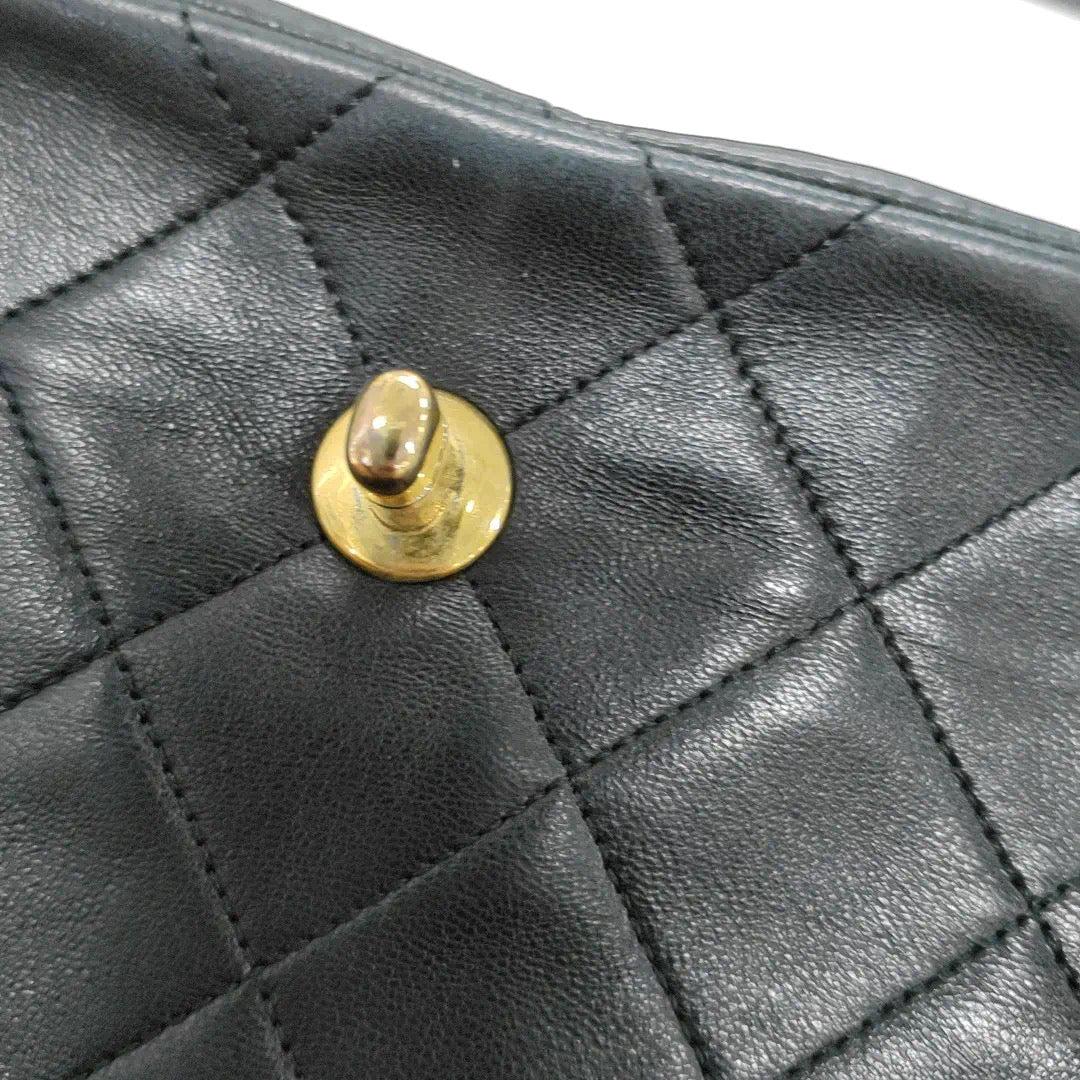 Chanel Diana CC Flap Bag Vintage Black Lambskin Leather with 24k Gold Hardware 7