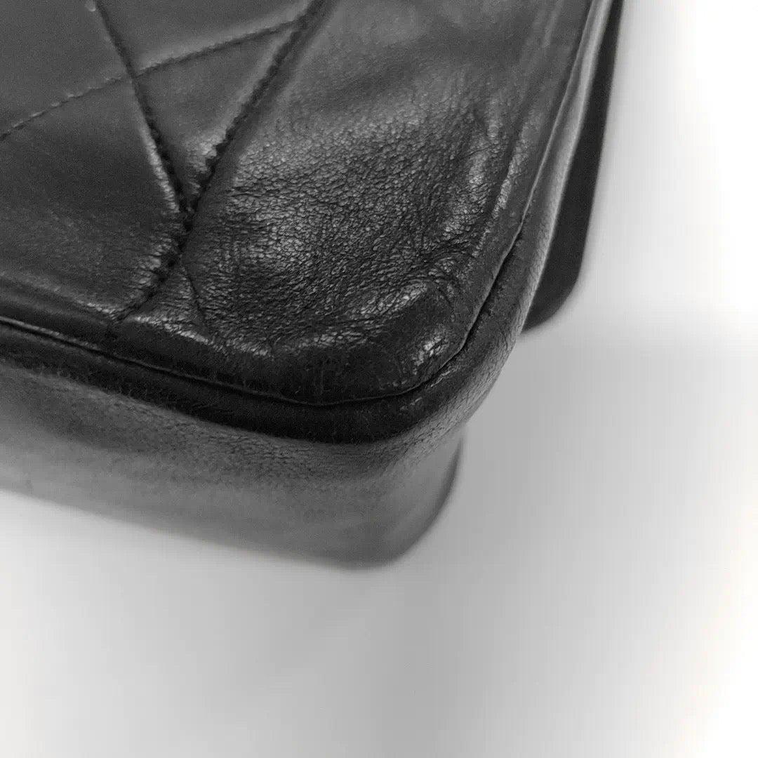 Chanel Diana CC Flap Bag Vintage Black Lambskin Leather with 24k Gold Hardware 11