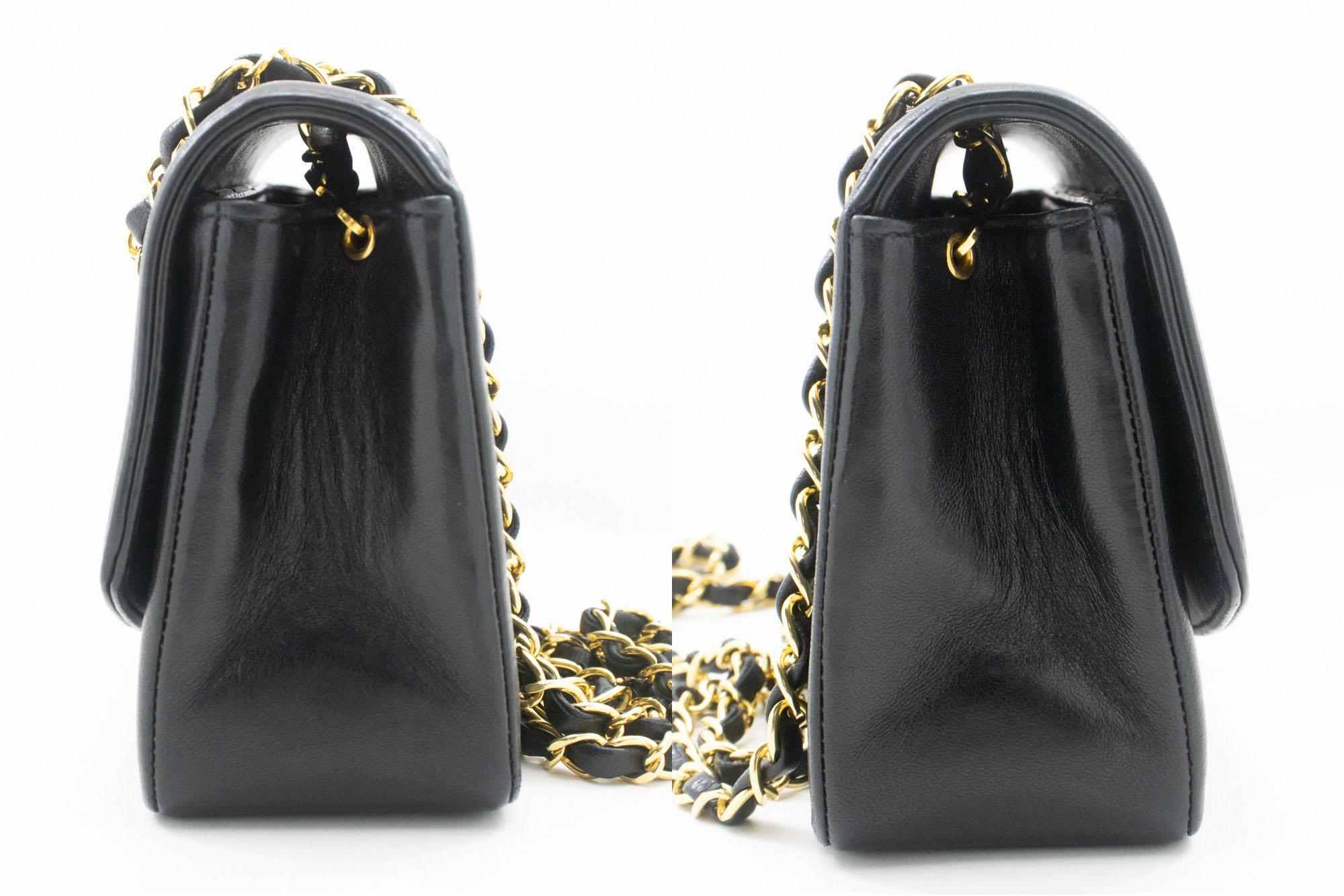 CHANEL Diana Chain Flap Shoulder Bag Black Quilted Purse Lambskin For Sale 1