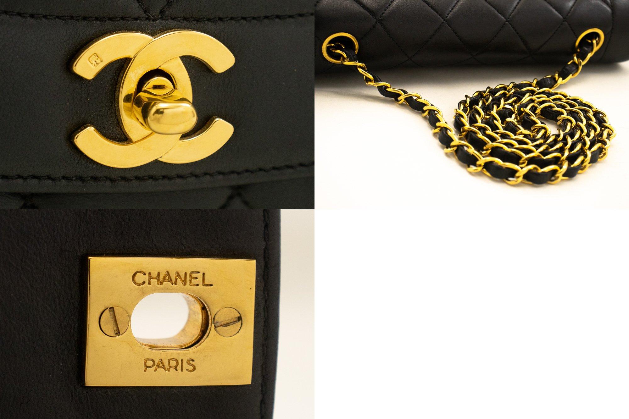 CHANEL Diana Chain Flap Shoulder Bag Black Quilted Purse Lambskin For Sale 3