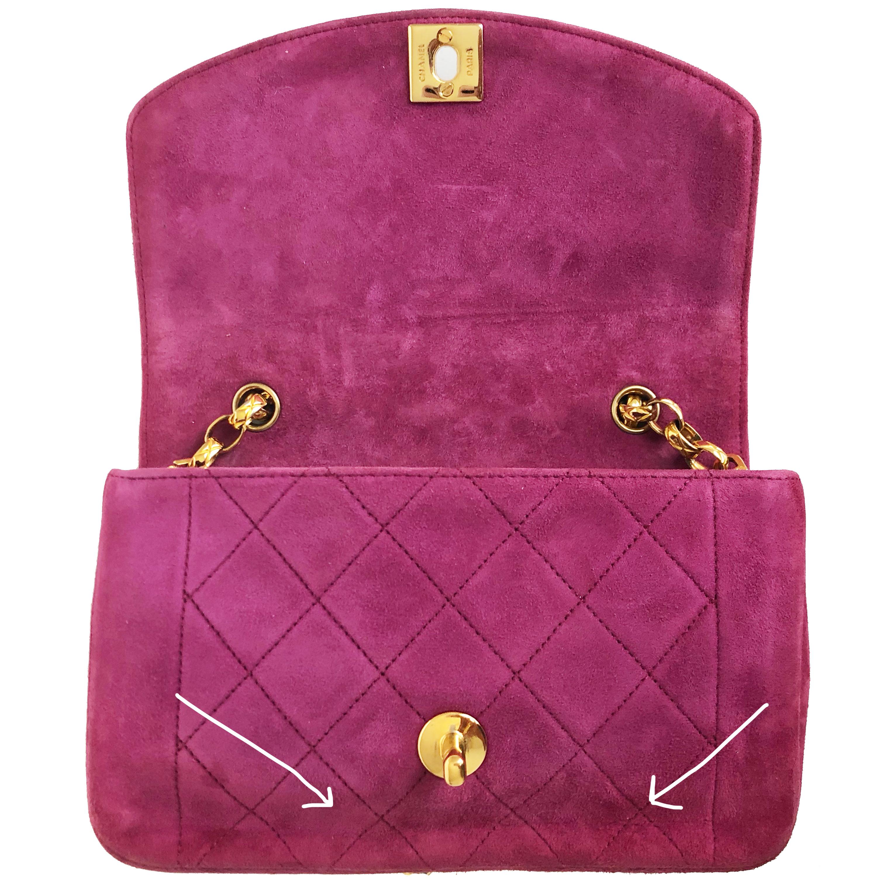 Chanel Diana Classic Flap Bag Rosa Wildleder Vintage 90s 3