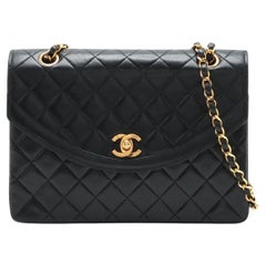 Chanel Diana Matelasse Lambskin Single Flap Double Chain Bag