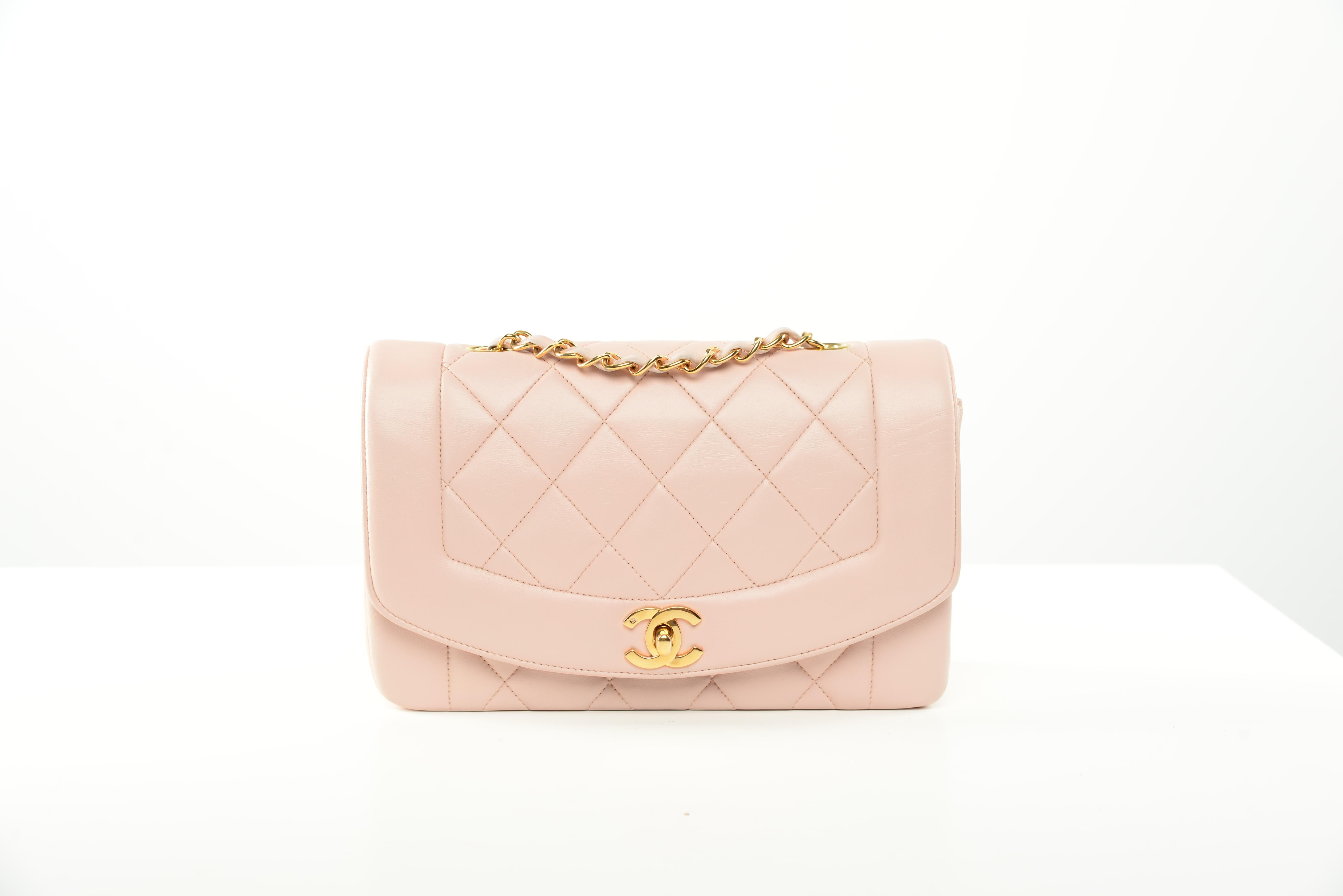 chanel diana bag pink