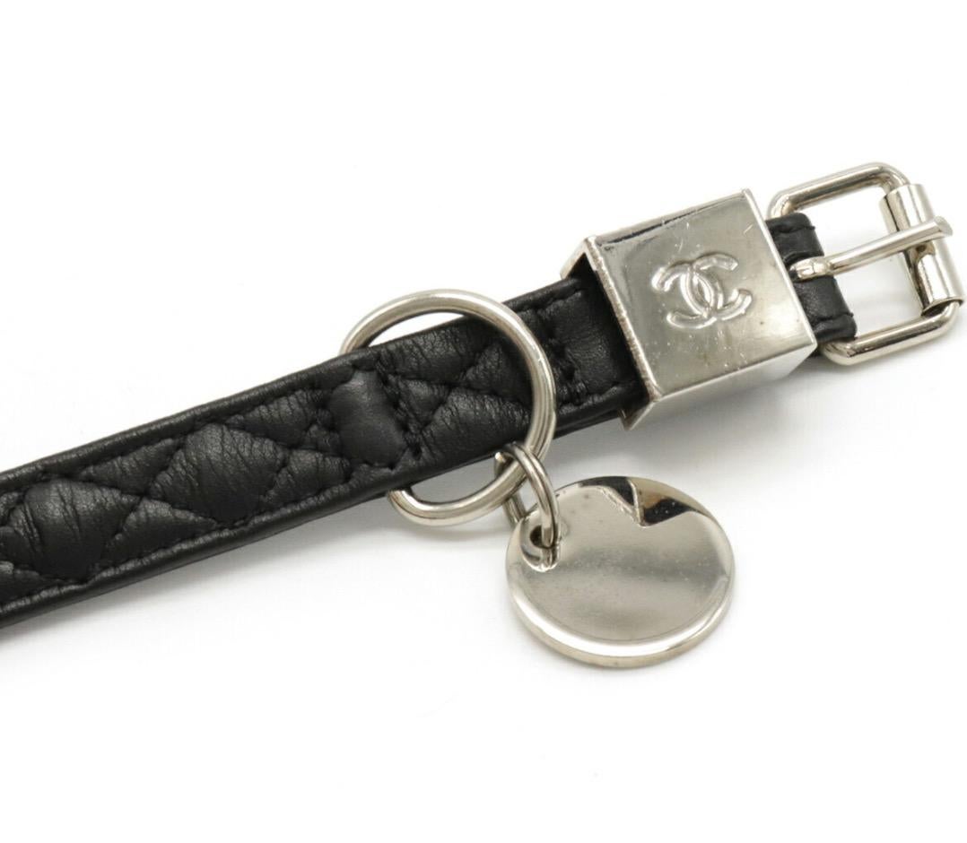 chanel dog collar