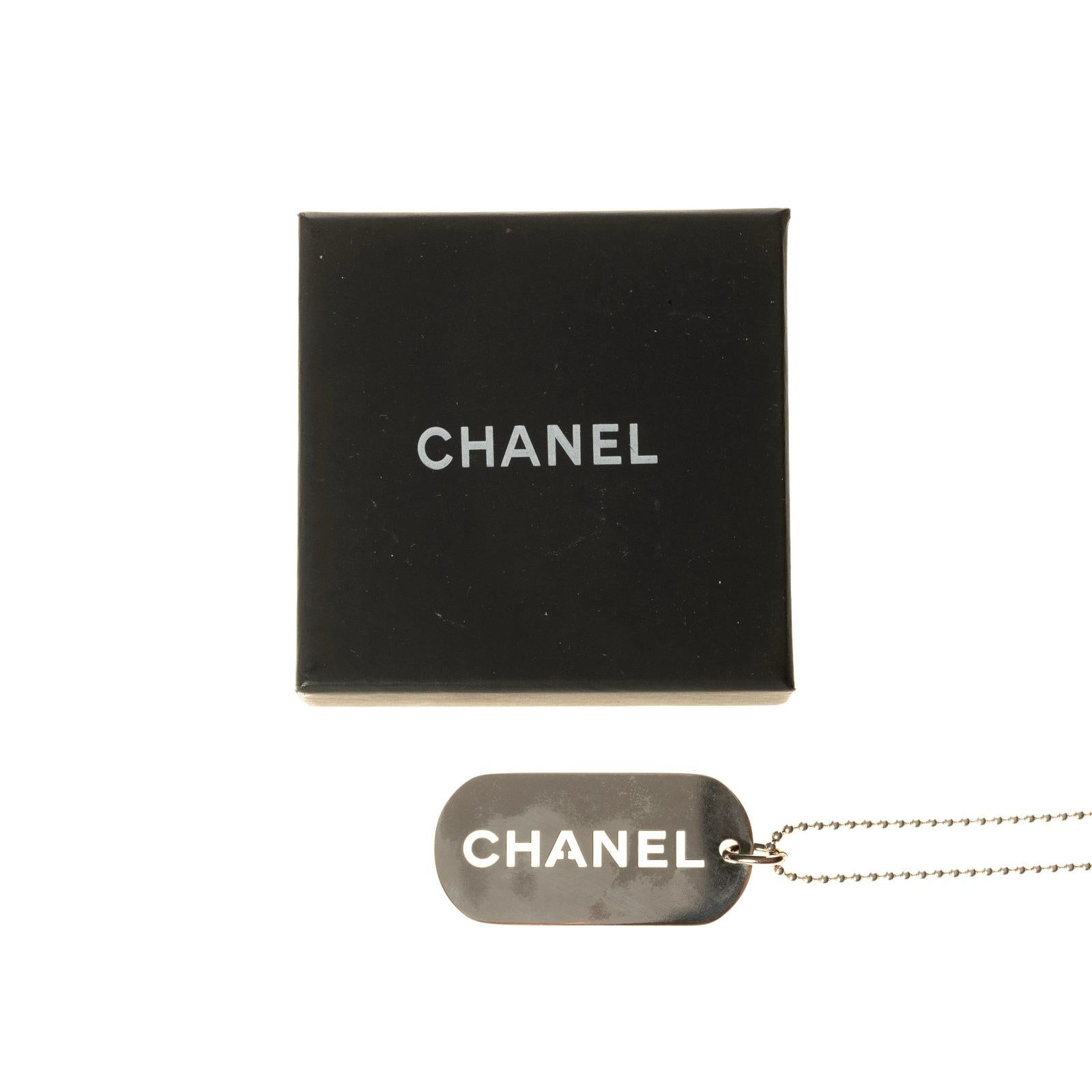 chanel dog chain necklace