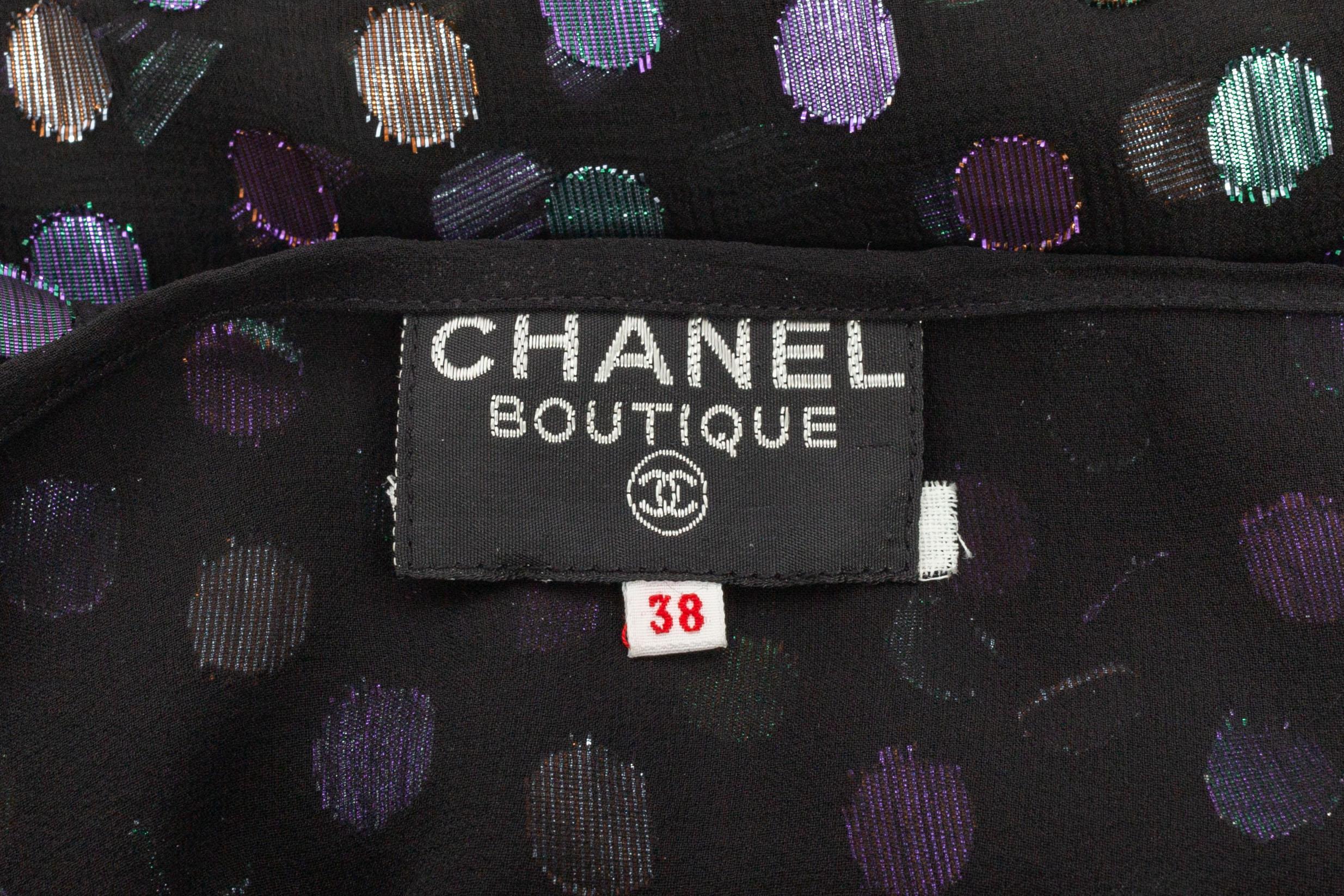 Chanel dotted dress 1990s For Sale 6