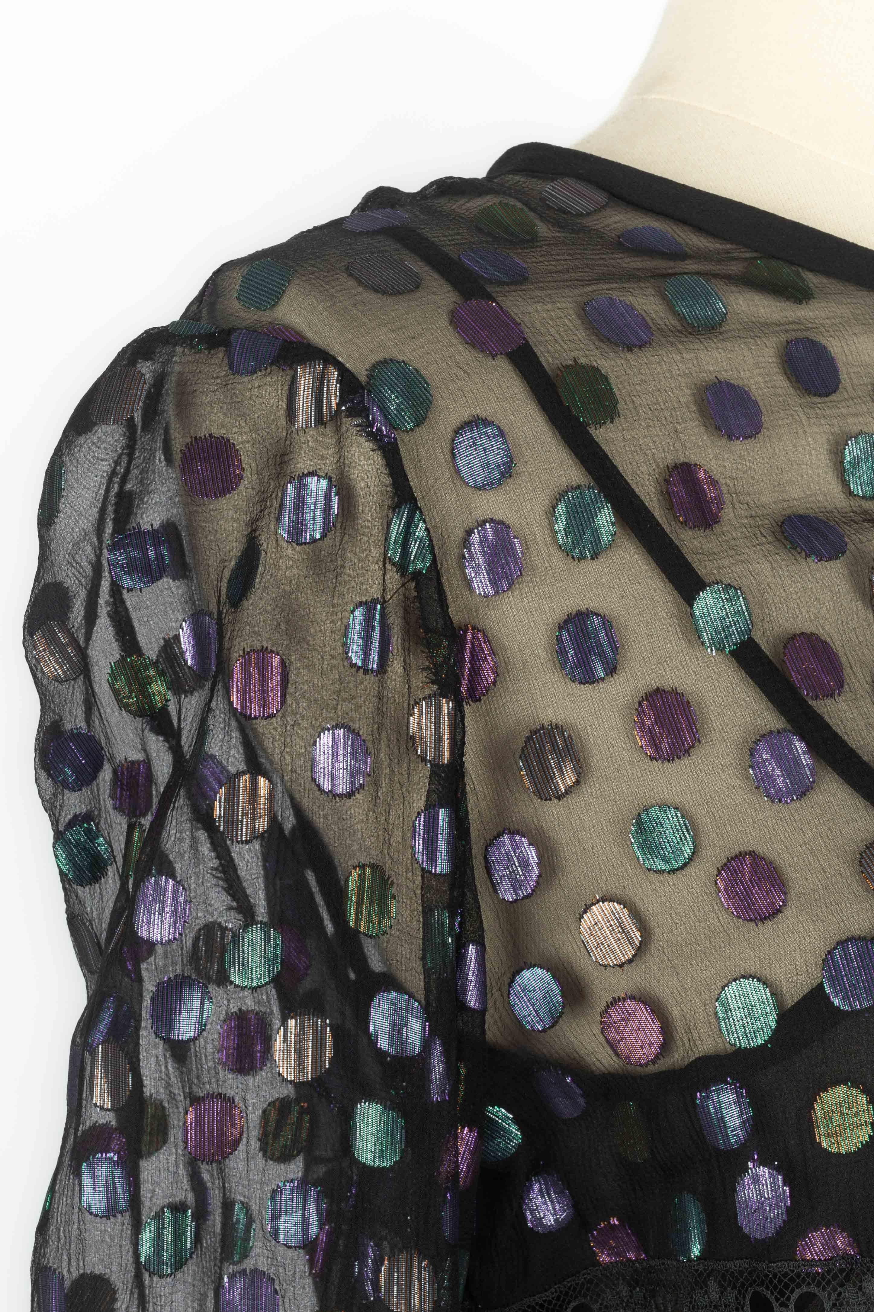 Chanel dotted dress 1990s For Sale 1