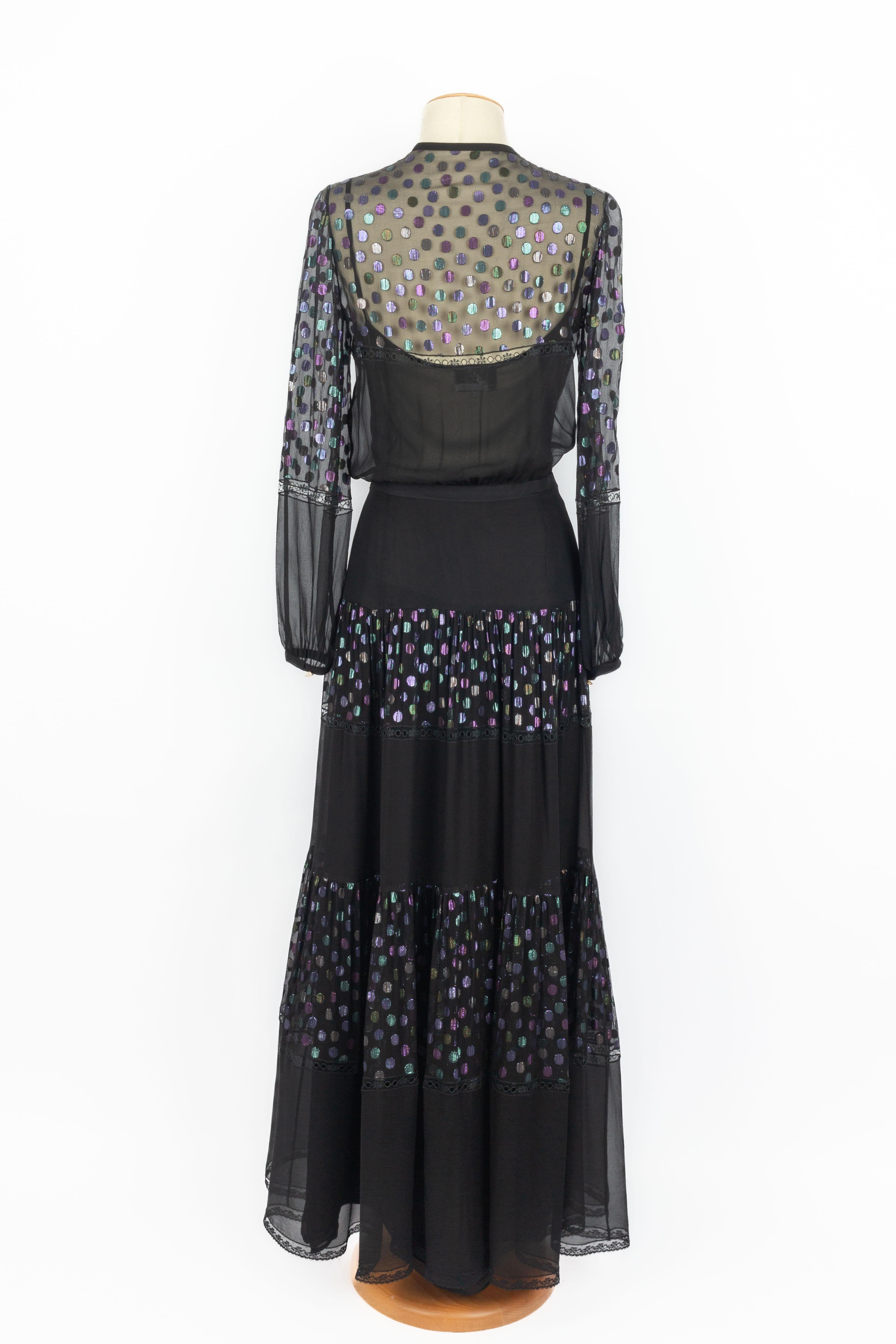 Chanel dotted dress 1990s For Sale 2