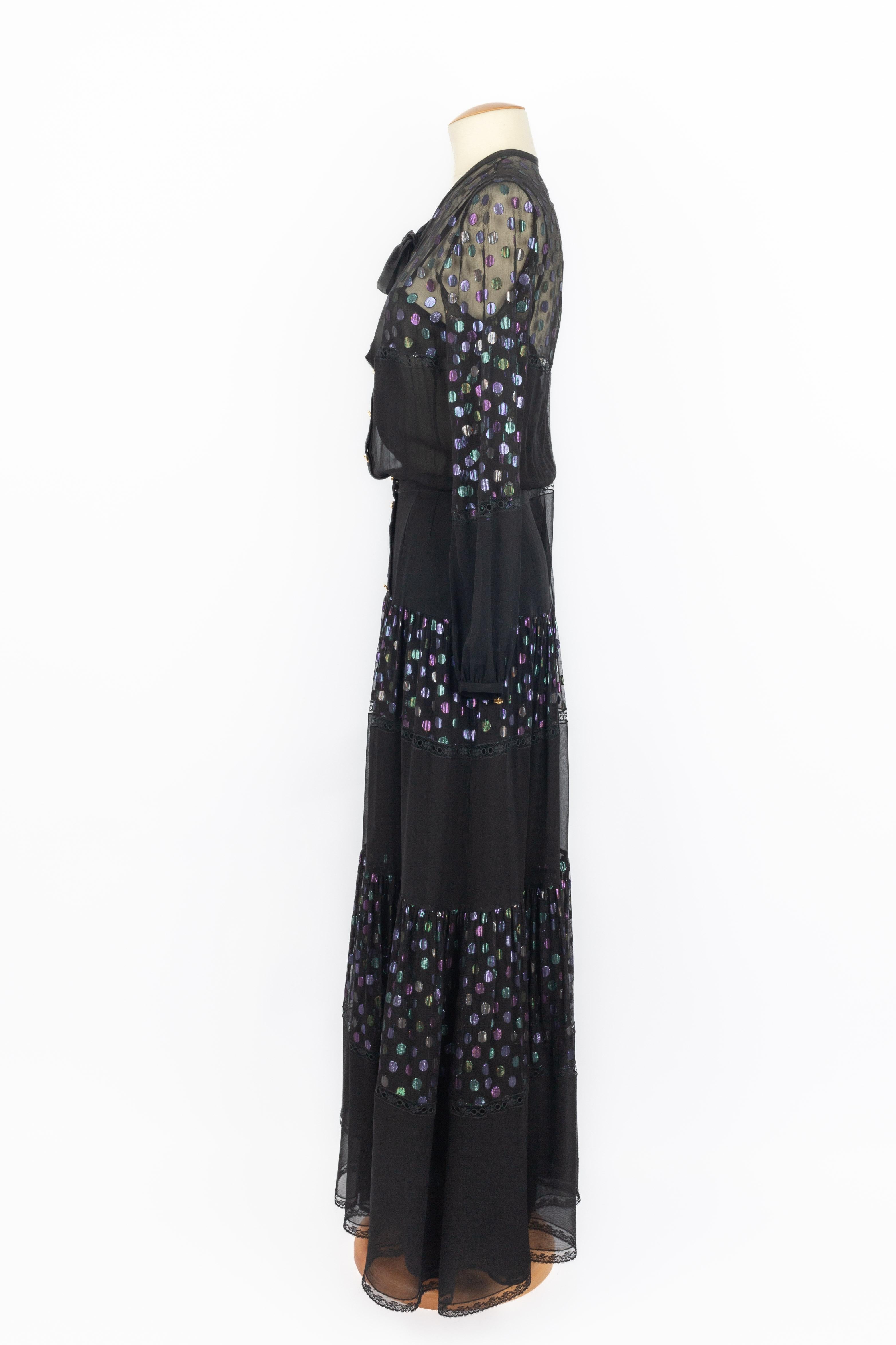 Chanel dotted dress 1990s For Sale 3