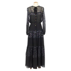 Chanel dotted dress 1990s