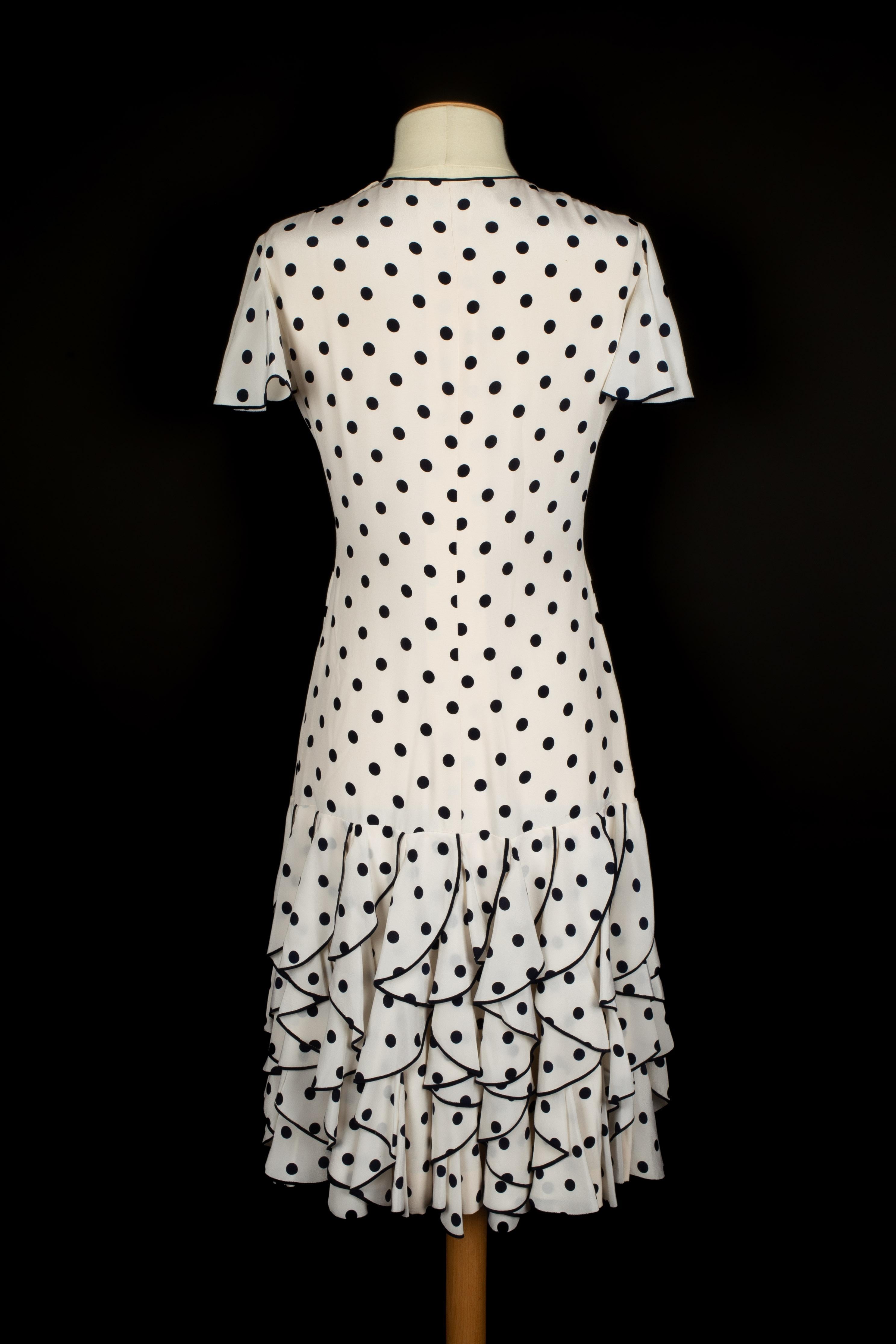 Robe à pois Chanel Haute Couture Pour femmes en vente
