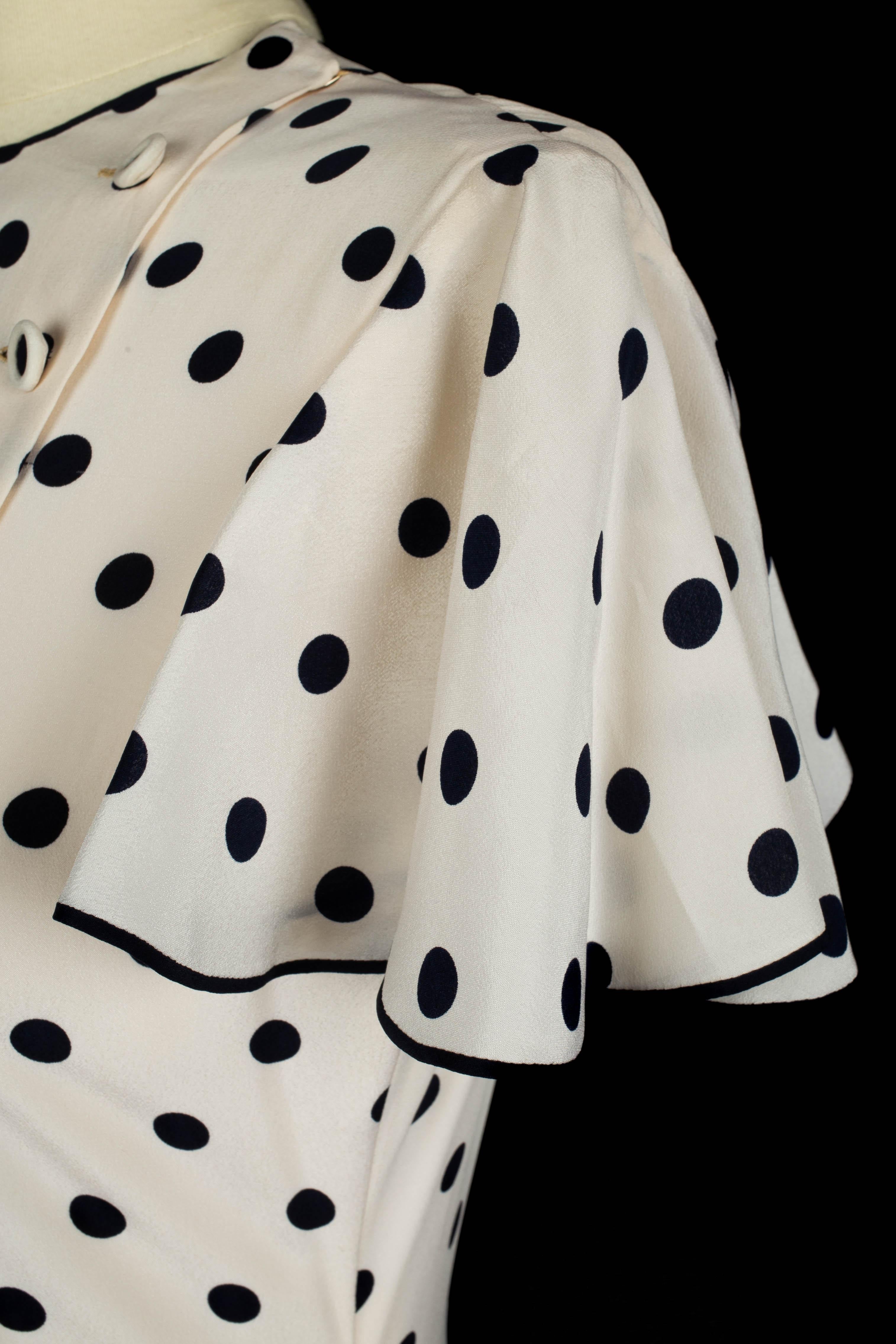 Robe à pois Chanel Haute Couture en vente 2