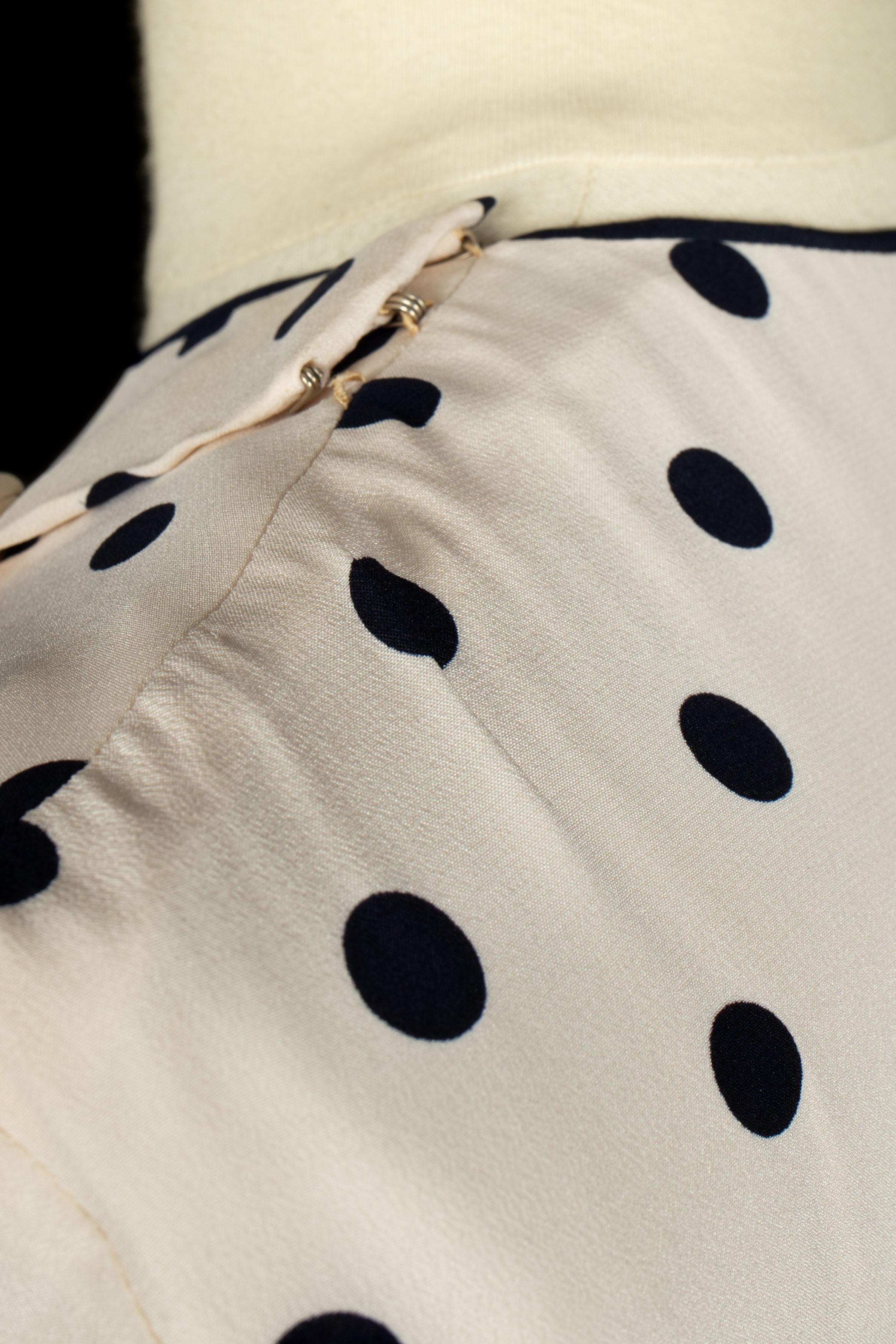 Robe à pois Chanel Haute Couture en vente 3