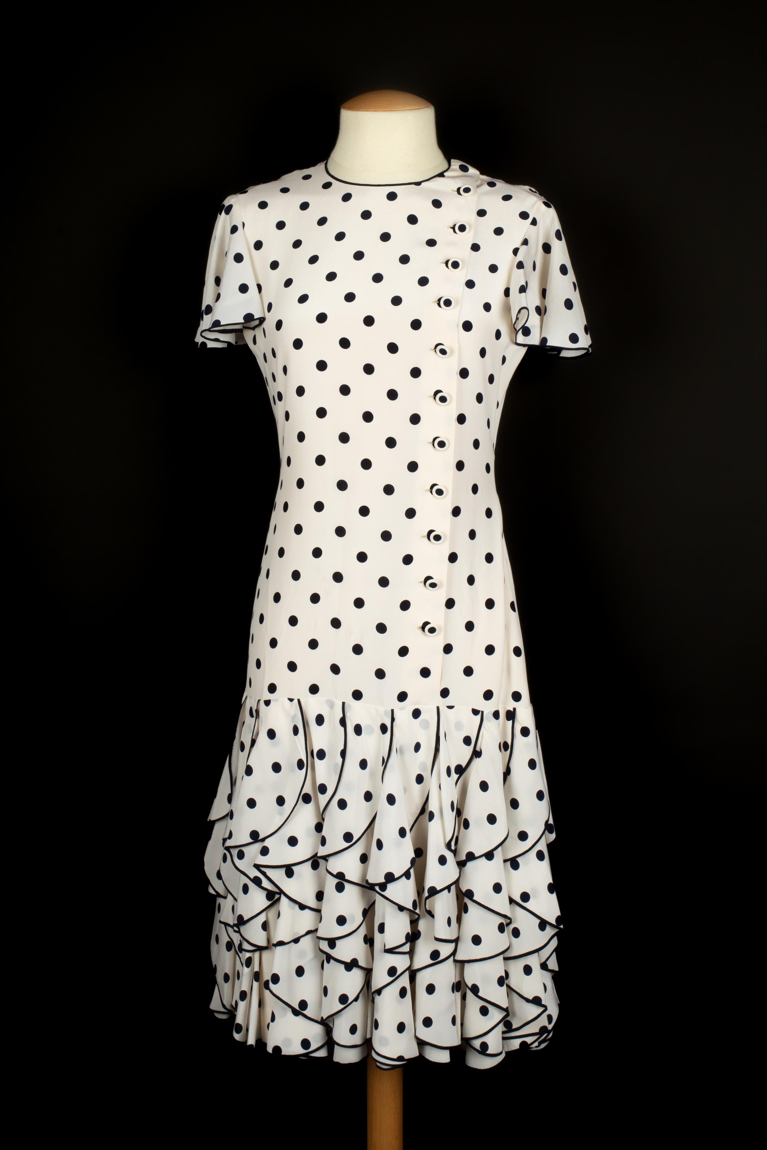 Chanel dotted dress Haute Couture