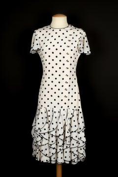 Vintage Chanel dotted dress Haute Couture