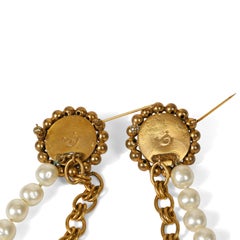 Chanel Doube Pearl Pins with Chain and Pearl Strand