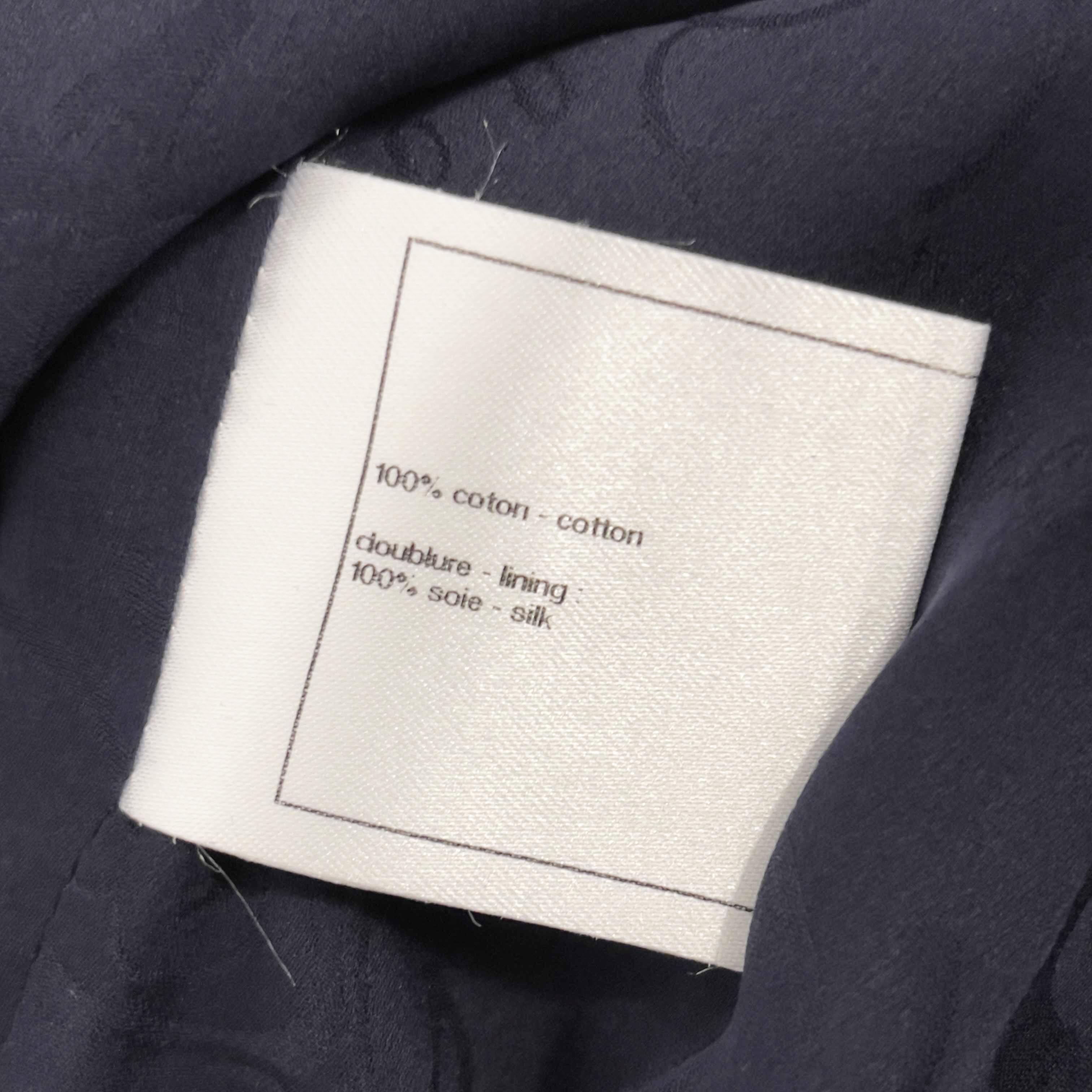 CHANEL Double Breasted Sweater Blazer Navy Blue / Silver FR 38 / US 6 1