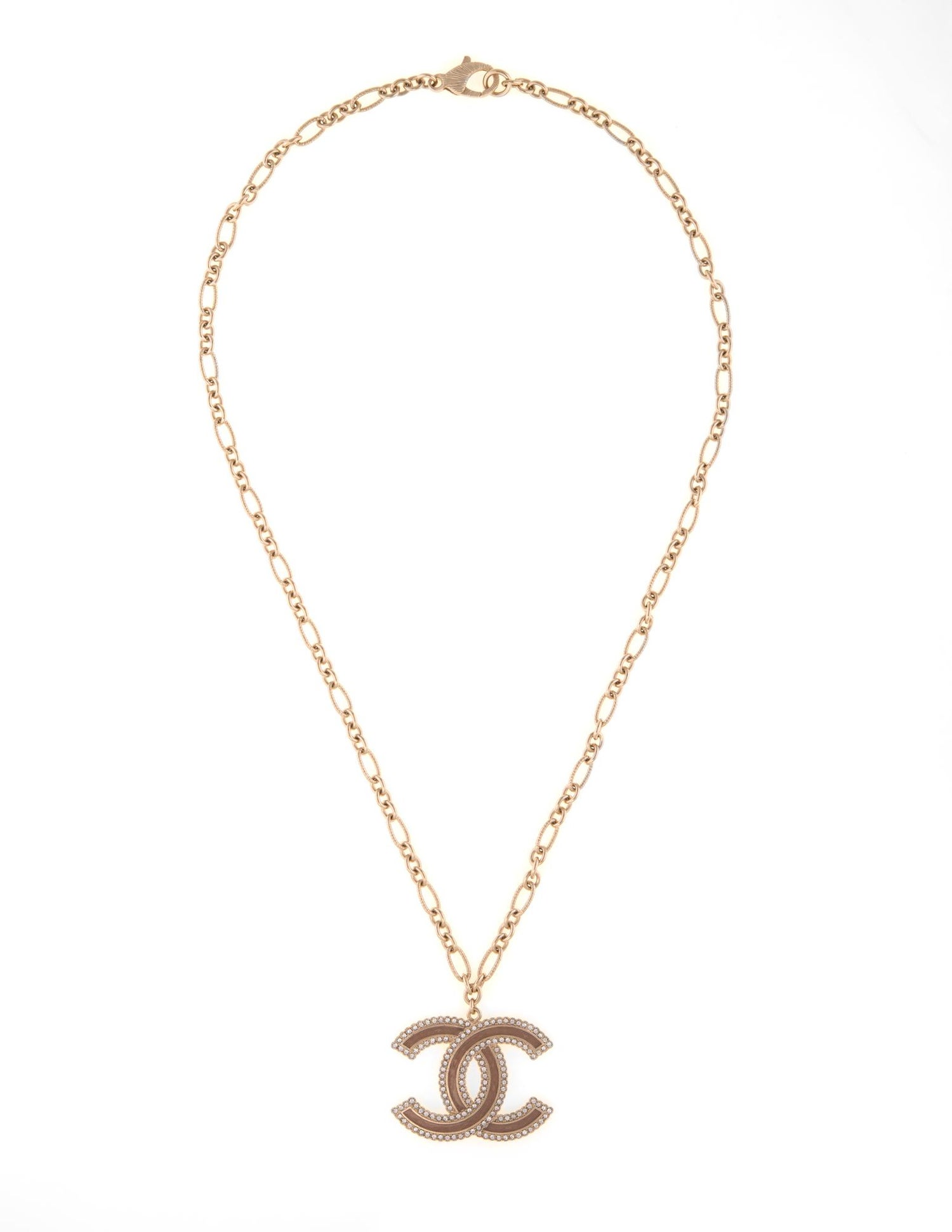 Chanel Double C Logo Crystal Necklace 24" Chain Circa 2015 at 1stDibs |  chanel double c necklace, double c chanel necklace, chanel necklace double c
