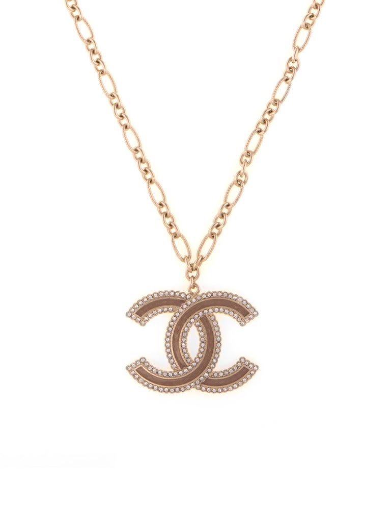 Gold Necklace Double C Chanel Necklace Chanel Double C Logo