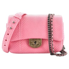 Chanel Double Carry Chain Waist Bag Python Small