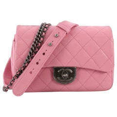 Chanel Pink Quilted Leather Double Carry Small Flap Bag - Yoogi's Closet