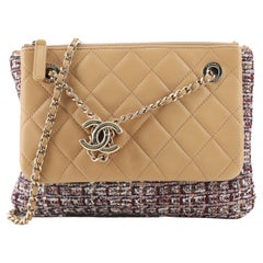 Chanel Double Case with Strap Tweed and Quilted Lambskin