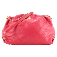 Chanel Double Chain CC Hobo Quilted Calfskin Medium