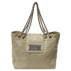 Chanel Quilted Calfskin Tote - 41 For Sale on 1stDibs  chanel glazed  calfskin tote, chanel calfskin shopping bag, chanel calfskin quilted bag