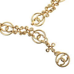 Chanel Chain Gold-Tone Belt with Interlocking CC Logo