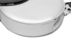 Chanel Double Circle Silver Black Clutch