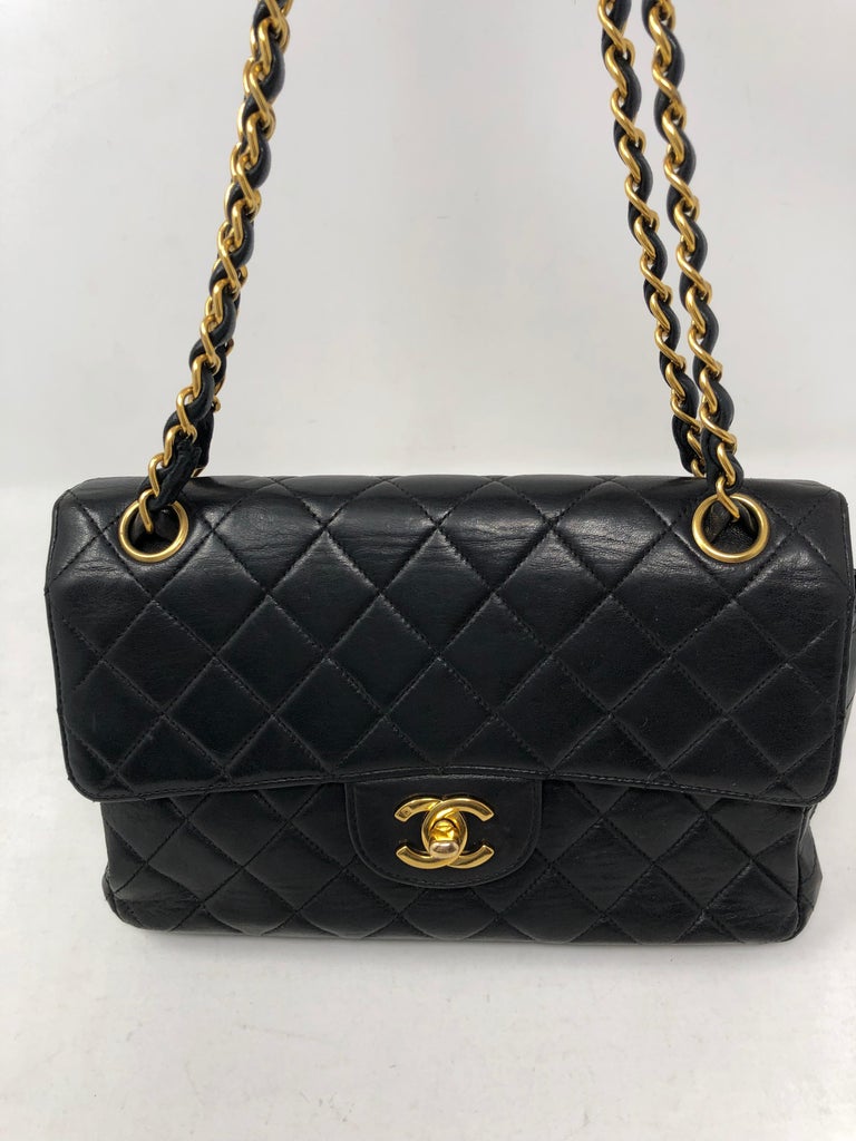 Chanel Double Face Black Leather Bag at 1stDibs