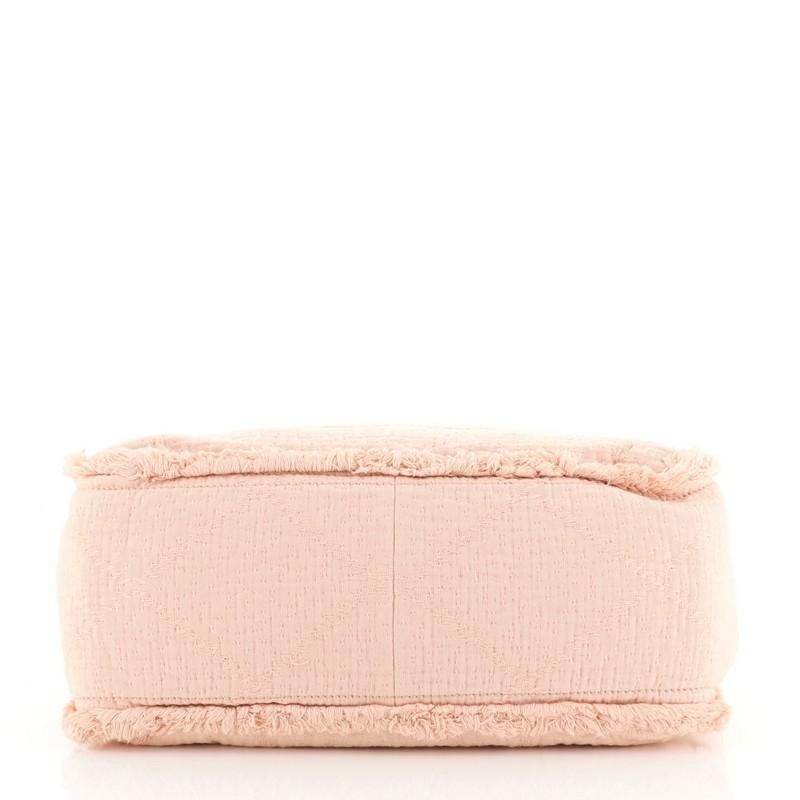 Chanel Double Face Deauville Tote Fransen Gestepptes Segeltuch Medium für Damen oder Herren