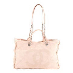Chanel Double Face Deauville Tote Fringe Quilted Canvas Medium at 1stDibs